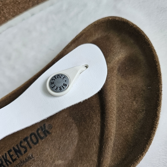 Birkenstock White and Tan Sandals - Picture 2 of 5